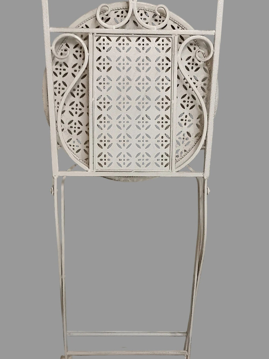 Set Tavolino e Due Sedie in Ferro Shabby Chic