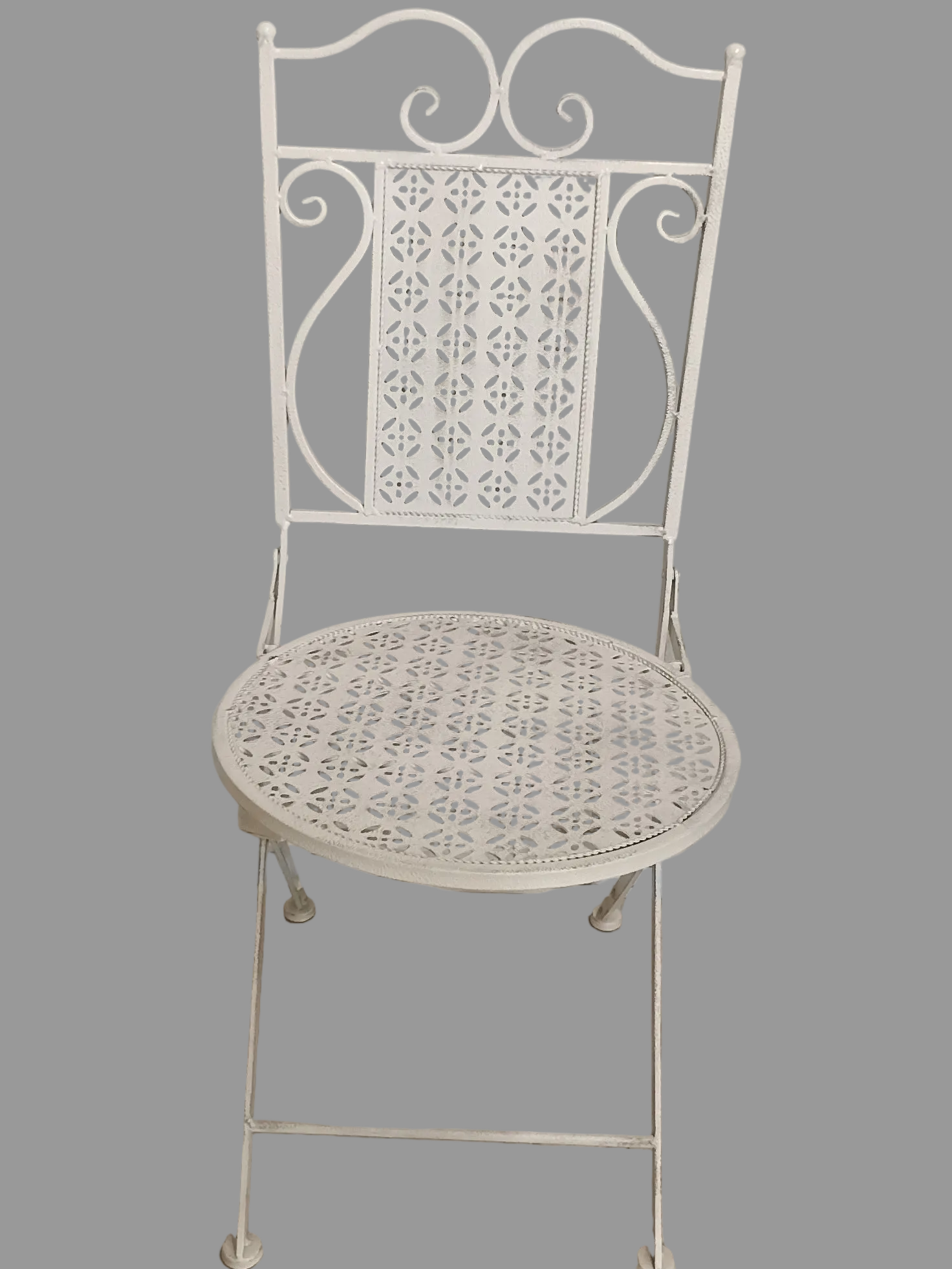 Set Tavolino e Due Sedie in Ferro Shabby Chic