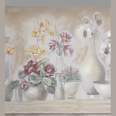 Quadro Fiori su Tavola di Legno