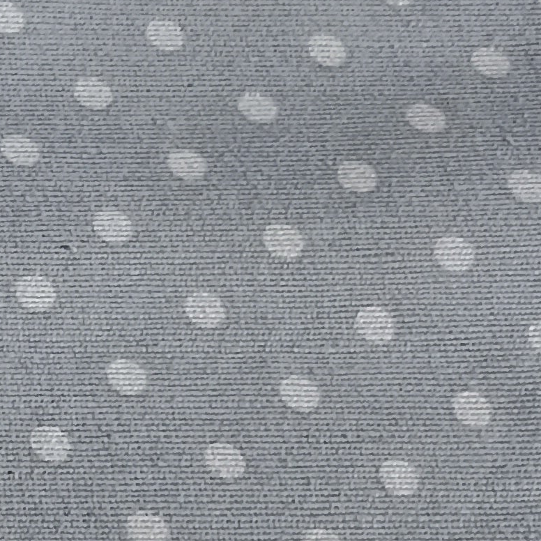 Runner grigio a pois con pizzo