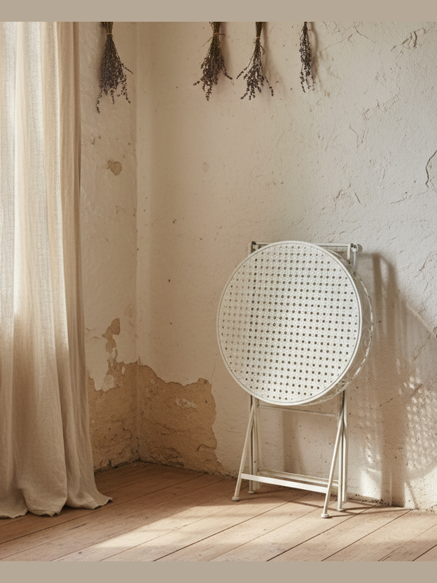 Set Tavolino e Due Sedie in Ferro Shabby Chic